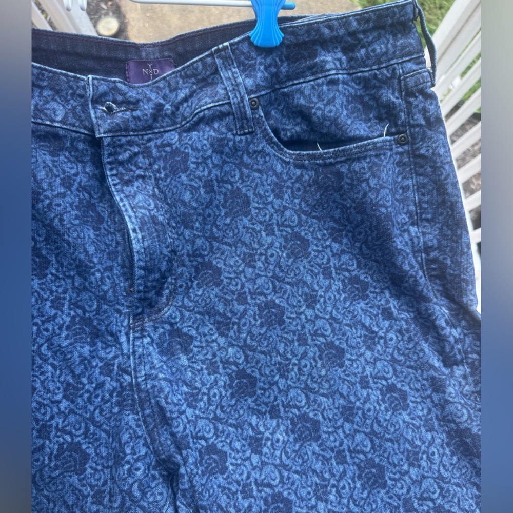 NYDJ Blue Patterned Jeans Ankle size 18W - Picture 2 of 10